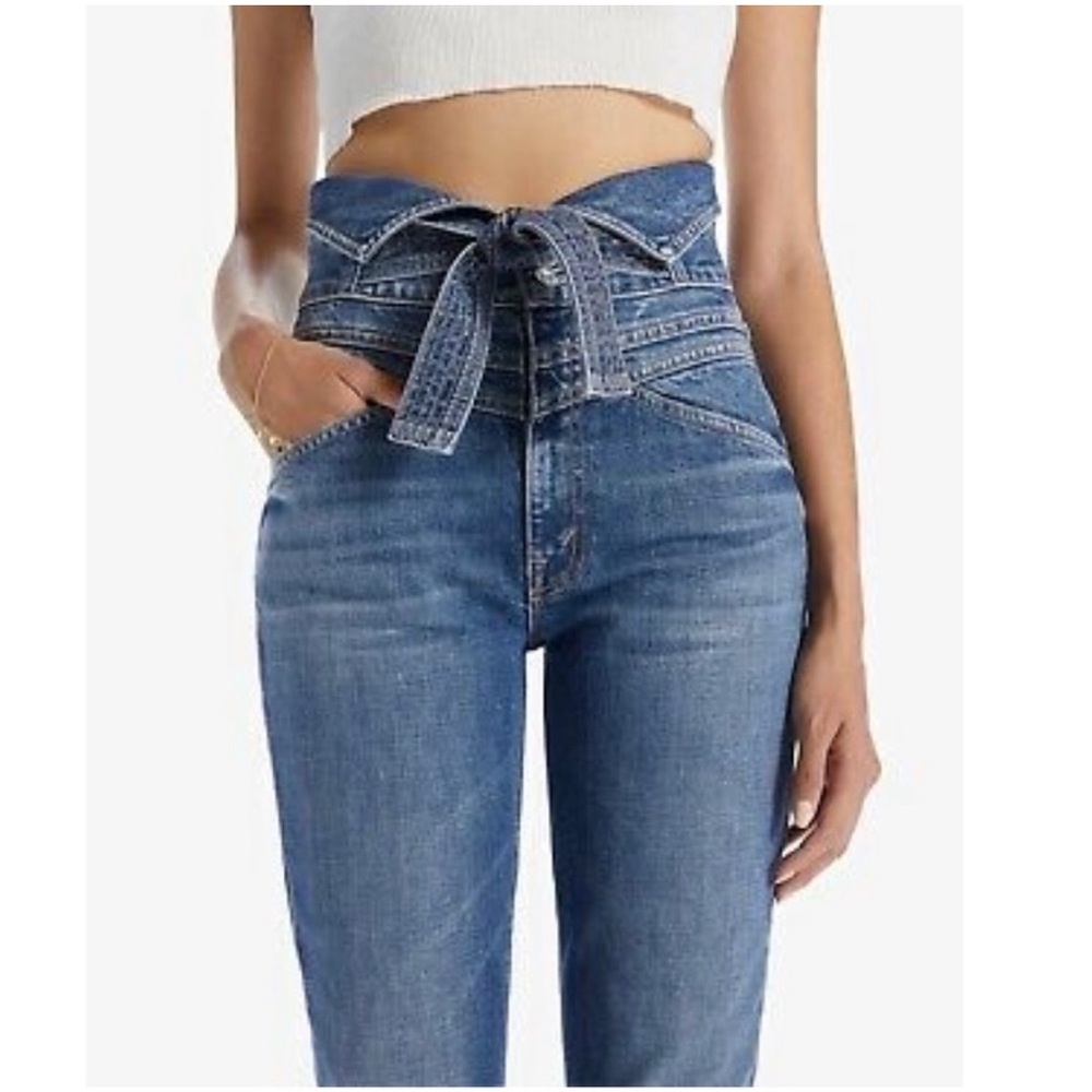 MOTHER triple flap high rise jeans